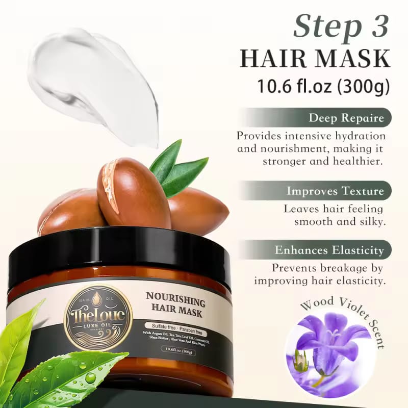 Theloue luxe oil hair care set