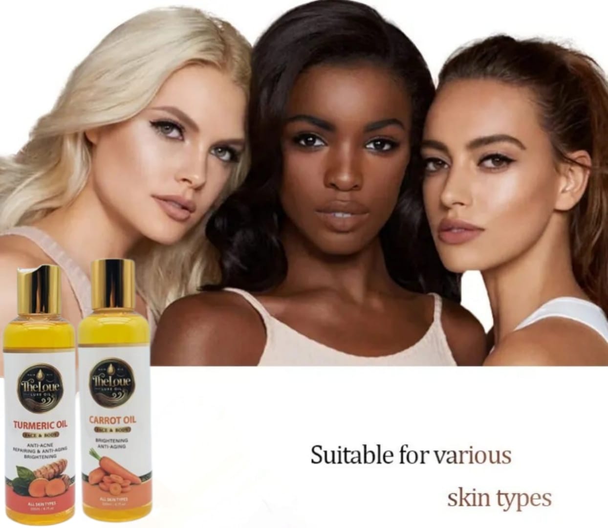 Organic Carrot Glow Oil Face & Body Brightening Oil with Glutathione, Arbutin & Vitamins A + E | Anti-Aging, Whitening & Moisturi