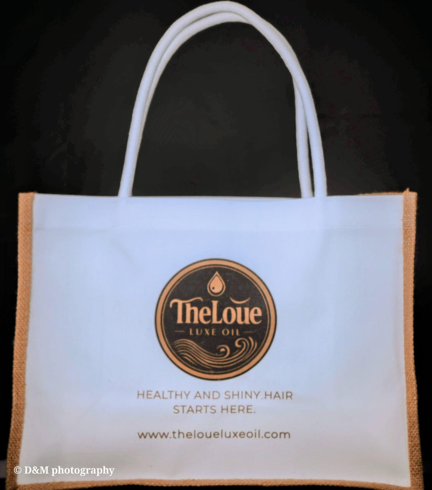 Theloue Luxe Oil Canvas Tote Black Trim