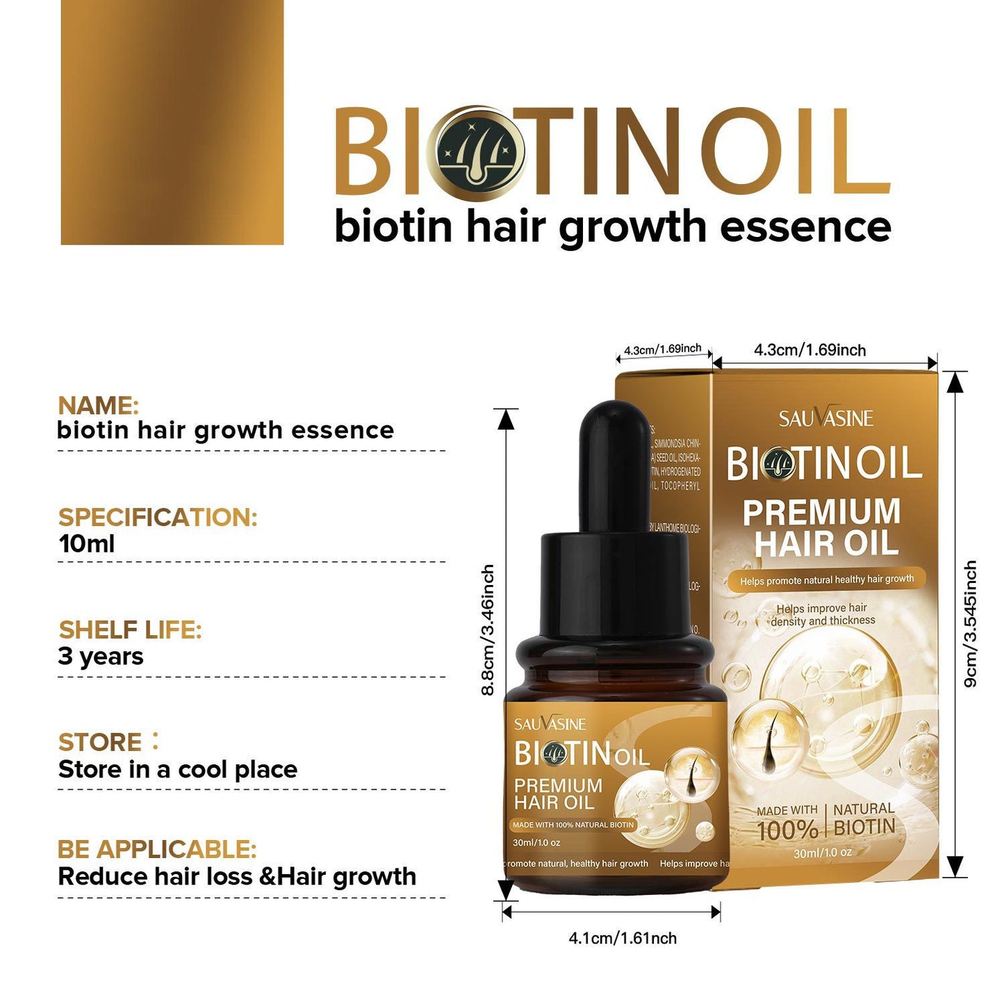 Biotin Hair Oil 30ml Moisturizing Repair