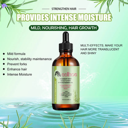 Rosemary Hair Care Products Promote Hair Growth Nourishing Saver Relieve Scalp Tension Mint Scalp Best Hair Oil With Brush