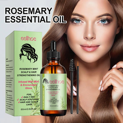 Rosemary Hair Care Products Promote Hair Growth Nourishing Saver Relieve Scalp Tension Mint Scalp Best Hair Oil With Brush