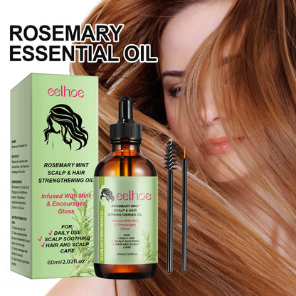 Rosemary Hair Care Products Promote Hair Growth Nourishing Saver Relieve Scalp Tension Mint Scalp Best Hair Oil With Brush