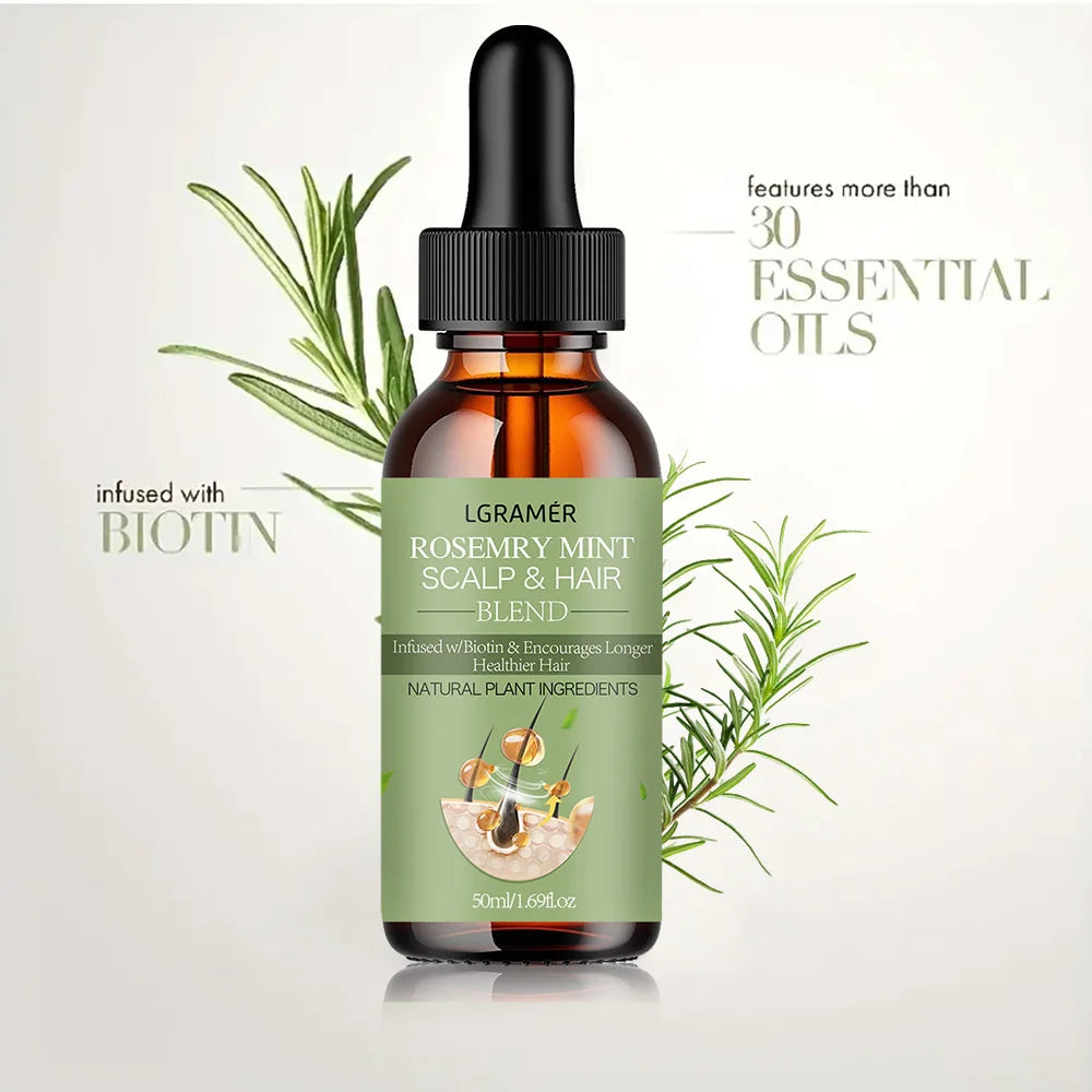 Hair Growth Essential Oil Rosemary Mint Hair Strengthening Oil Nourishing Treatment