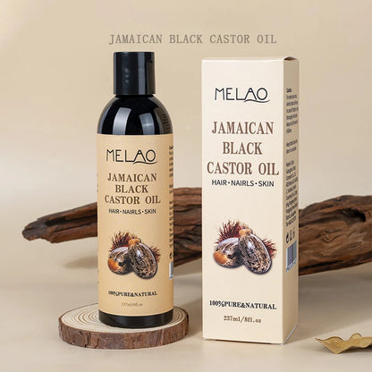 Pure Natural Cold Pressed Castor Oil Promotes Healthy Skin and Hair