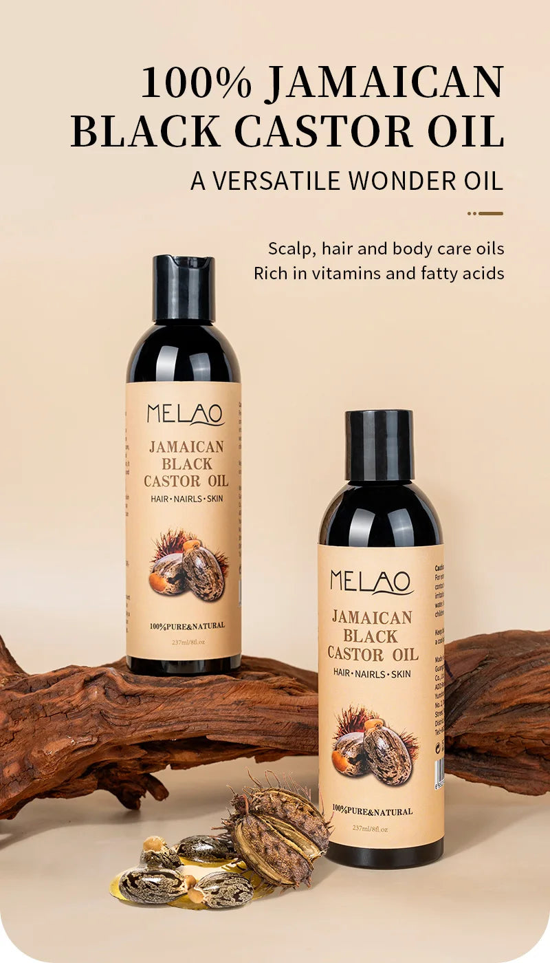 Pure Natural Cold Pressed Castor Oil Promotes Healthy Skin and Hair  Thickens