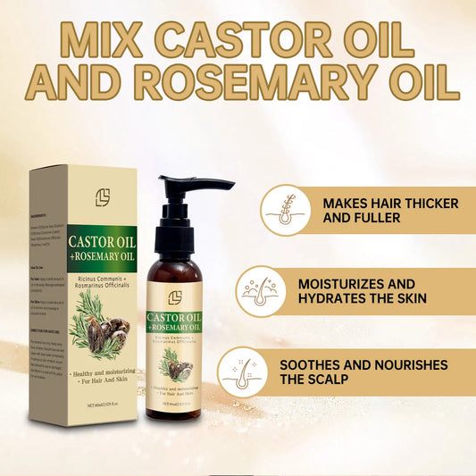 Mix Castor Oil and Rosemary Oil for Hair Growth Enhances hair