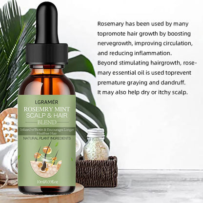 Hair Growth Essential Oil Rosemary Mint Hair Strengthening Oil Nourishing Treatment