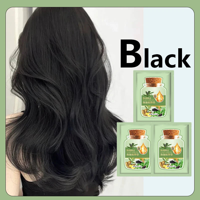 Pure Natural Herbal Hair Dye Shampoo 5 Minutes Change Hair Color