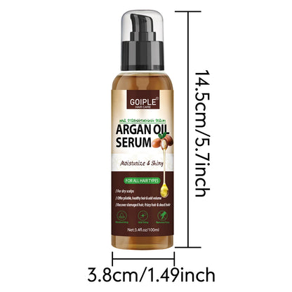 Natural Argan Oil Hair Serum Repair Strengthening Moisturize Shiny Hair