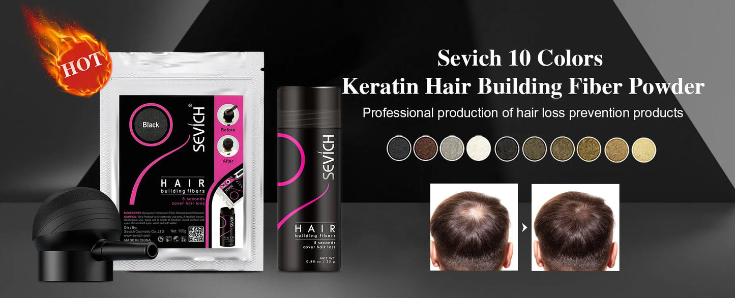 Hair Fibers Set Keratin Hair Building Styling Powder Hair Loss