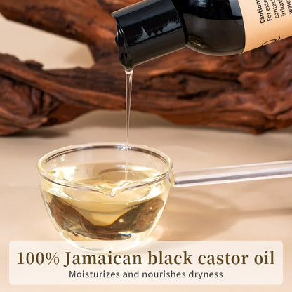 Pure Natural Cold Pressed Castor Oil Promotes Healthy Skin and Hair