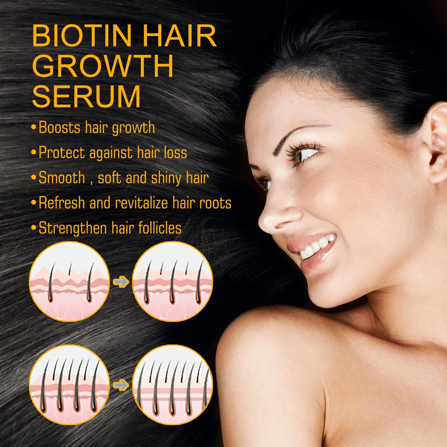 EELHOE Magic Biotin Hair Serum Strengthen Smoothing Deep Nourishing