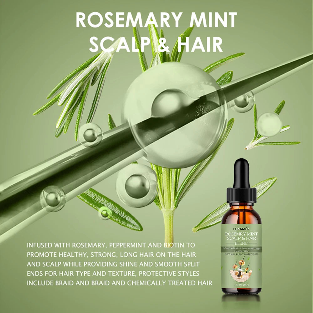 Hair Growth Essential Oil Rosemary Mint Hair Strengthening Oil Nourishing Treatment