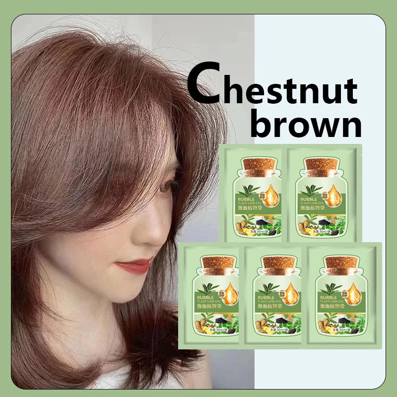 Pure Natural Herbal Hair Dye Shampoo 5 Minutes Change Hair Color