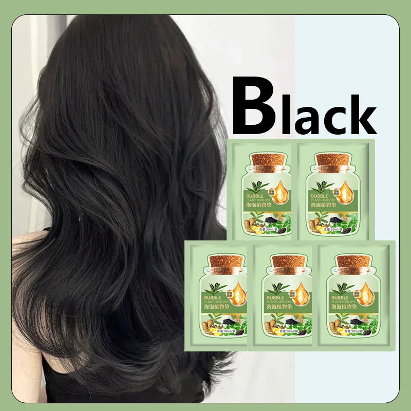 Pure Natural Herbal Hair Dye Shampoo 5 Minutes Change Hair Color