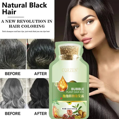 Pure Natural Herbal Hair Dye Shampoo 5 Minutes Change Hair Color