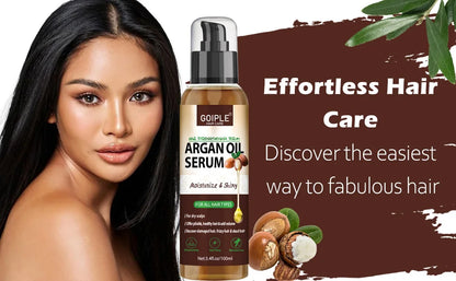 Natural Argan Oil Hair Serum Repair Strengthening Moisturize Shiny Hair