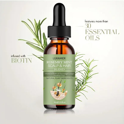 Hair Growth Essential Oil Rosemary Mint Hair Strengthening Oil Nourishing Treatment