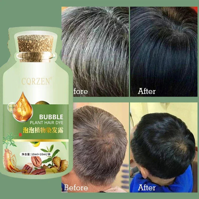 Pure Natural Herbal Hair Dye Shampoo 5 Minutes Change Hair Color