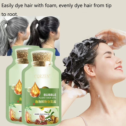 Pure Natural Herbal Hair Dye Shampoo 5 Minutes Change Hair Color