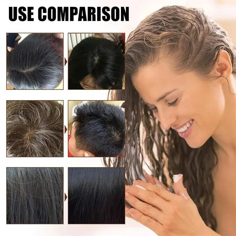 Pure Natural Herbal Hair Dye Shampoo 5 Minutes Change Hair Color