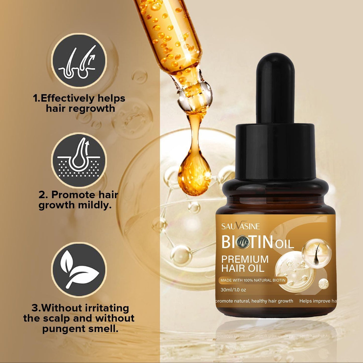 Biotin Hair Oil 30ml Moisturizing Repair