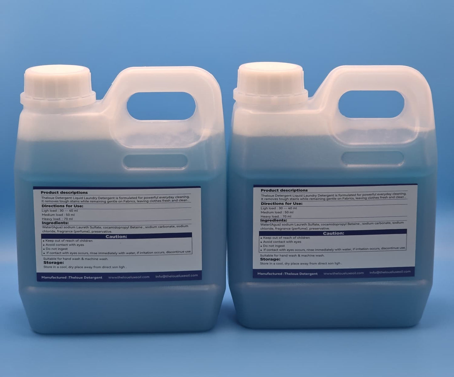 Theloue Detergent – Deep Cleaning Liquid Laundry Detergent | Fresh Scent | Works in All Washing Machines
