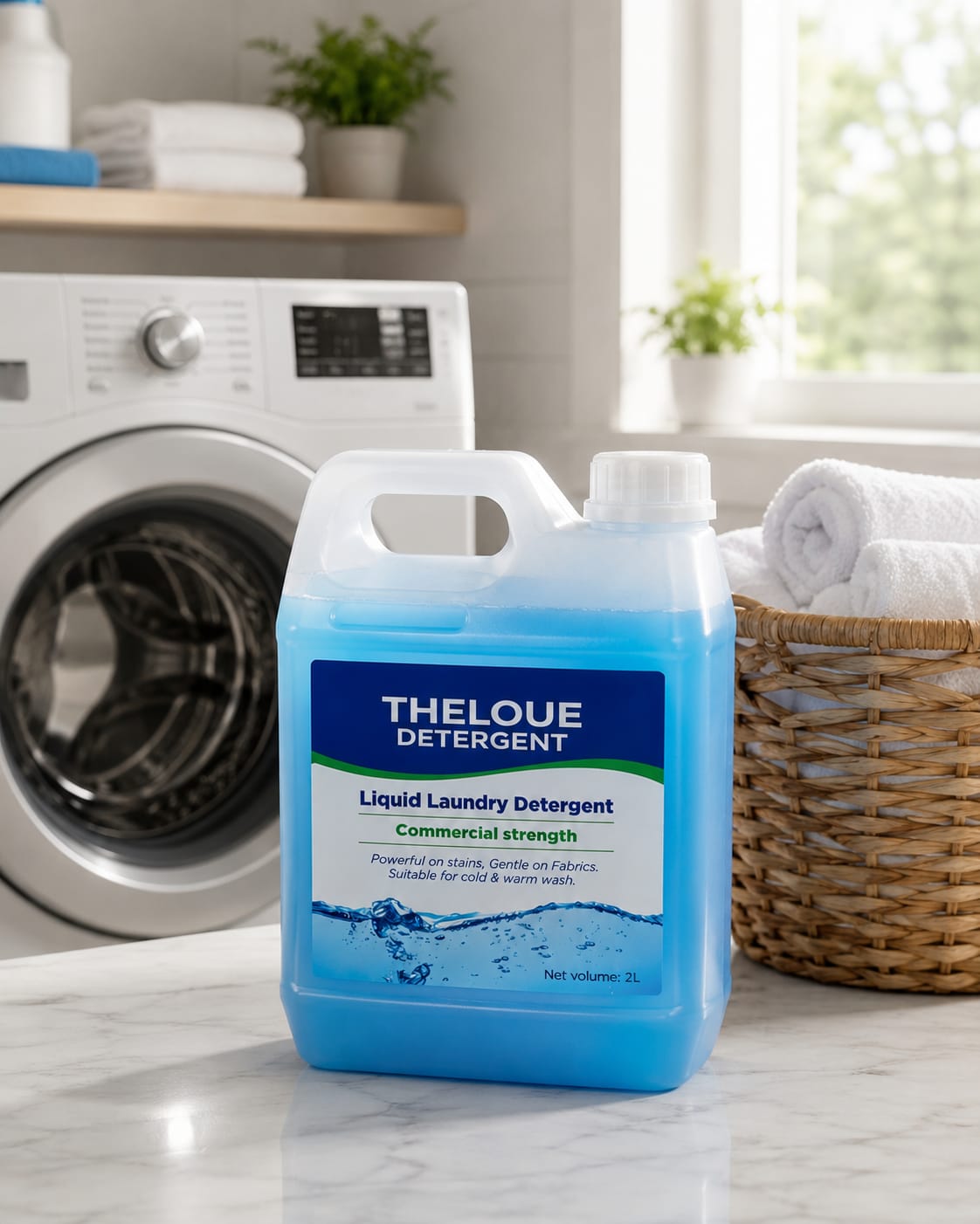 Theloue Detergent – Deep Cleaning Liquid Laundry Detergent | Fresh Scent | Works in All Washing Machines