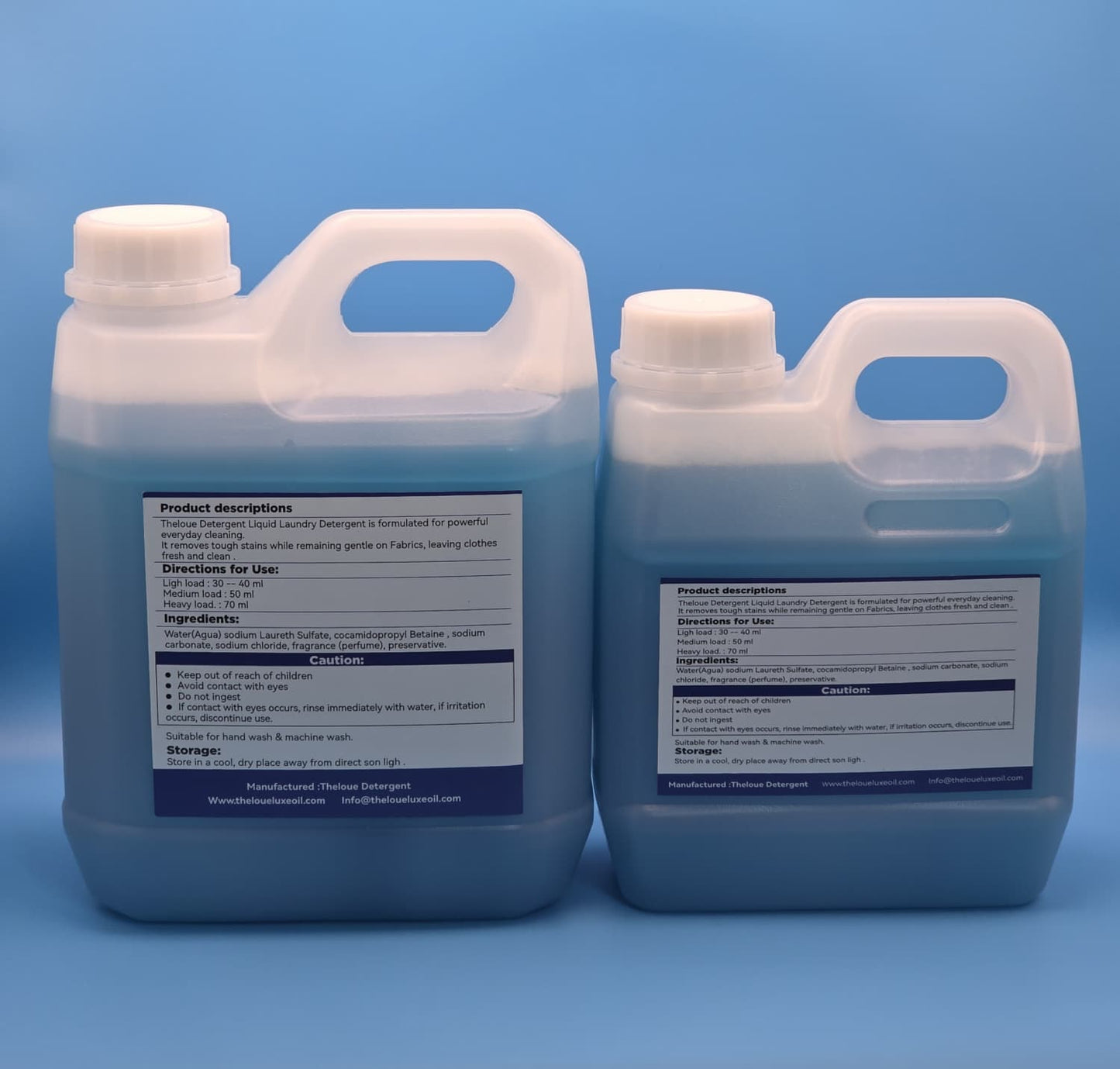 Theloue Detergent – Deep Cleaning Liquid Laundry Detergent | Fresh Scent | Works in All Washing Machines