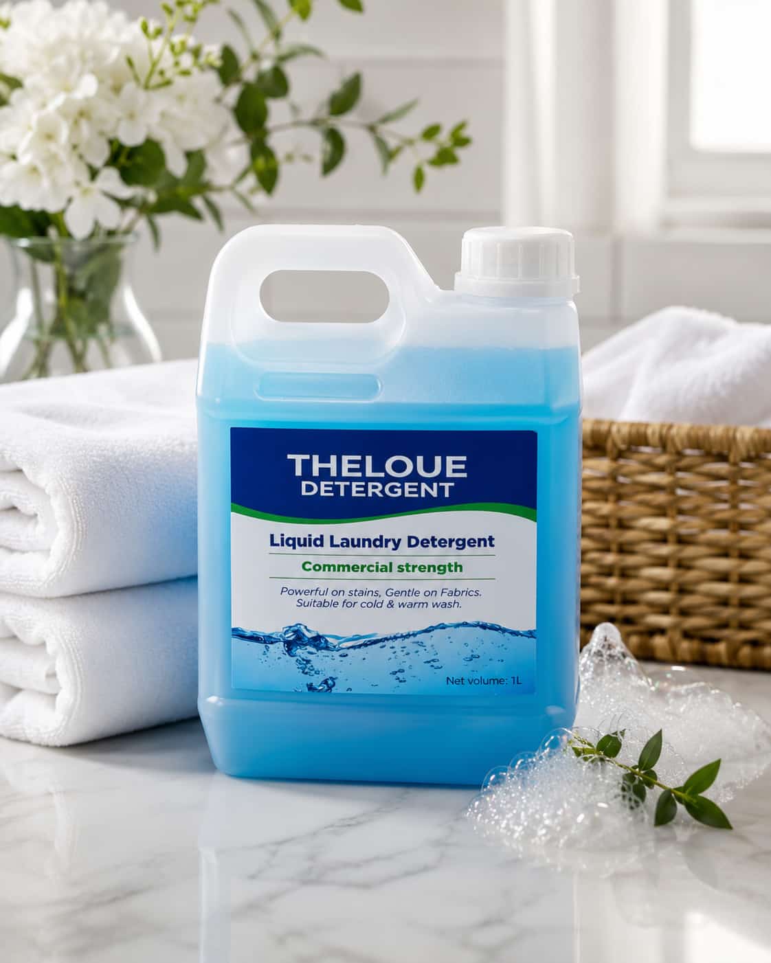 Theloue Detergent – Deep Cleaning Liquid Laundry Detergent | Fresh Scent | Works in All Washing Machines