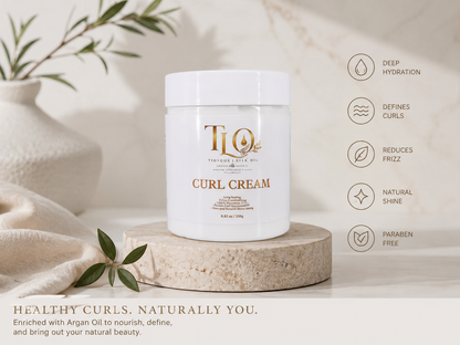 Theloue Luxe Oil Curl Cream – Defines, Moisturizes & Controls Frizz | Long-Lasting Hold | 8.8 oz (250g)