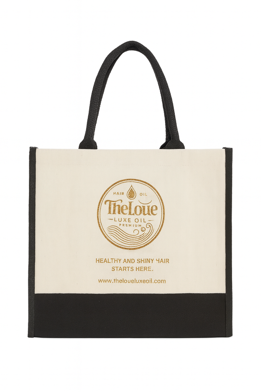 Theloue Luxe Oil Canvas Tote Black Trim