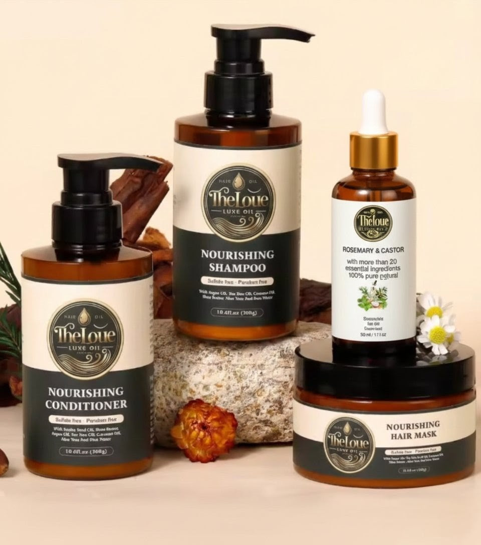 Theloue Luxe Oil Rosemary & Castor Hair Oil 50 ml | Growth, Repair & Shine | 100% Pure Natural Ingredients