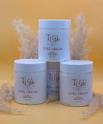 Theloue Luxe Oil Curl Cream – Defines, Moisturizes & Controls Frizz | Long-Lasting Hold | 8.8 oz (250g)