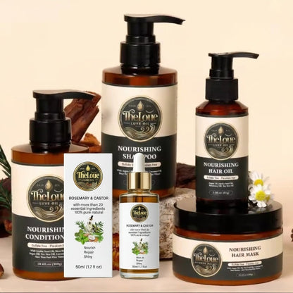 Theloue Luxe Oil Rosemary & Castor Hair Oil 50 ml | Growth, Repair & Shine | 100% Pure Natural Ingredients